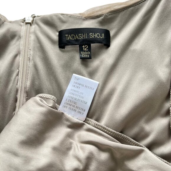 Formal Dress, Party, Mother of the Bride Dress Tadashi Size 12. Tan color. - Picture 15 of 16
